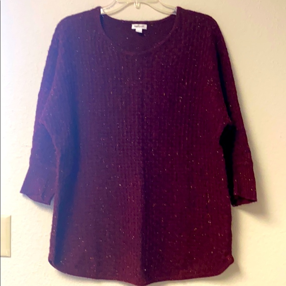 Westport Waffle Weave Maroon Sweater